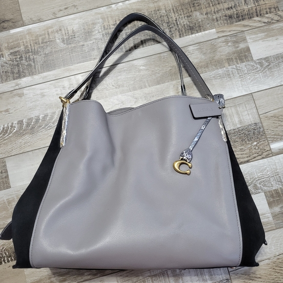 Coach Dalton 31 Color-Block Exotic Shoulder Bag